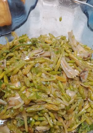 Foto resep Tumis bunga pepaya plus teri