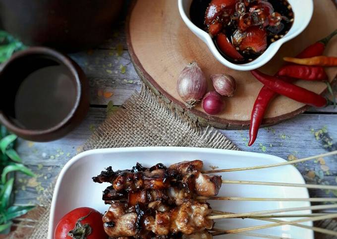 Resep Sate Ayam Bumbu Kecap Pedas Anti Gagal