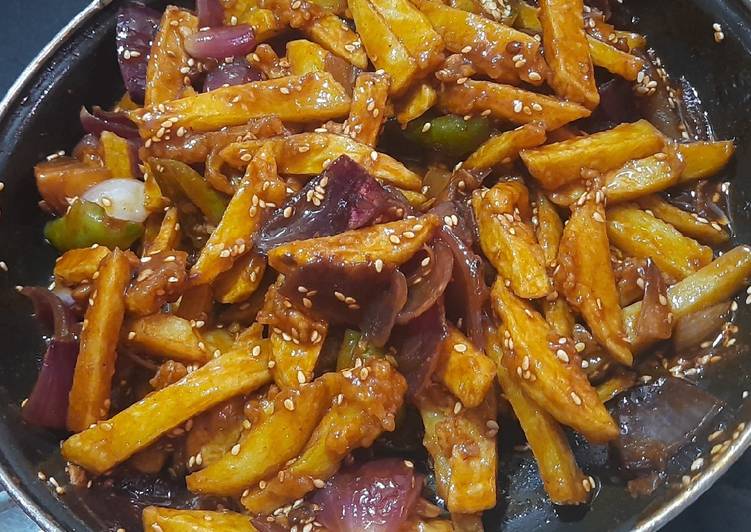 Recipe of Favorite Honey chilli potato