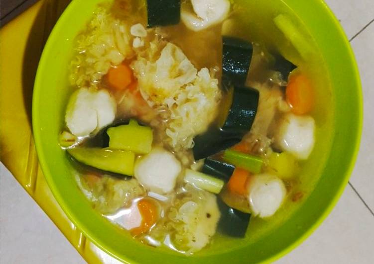 Sop jamur timun jepang