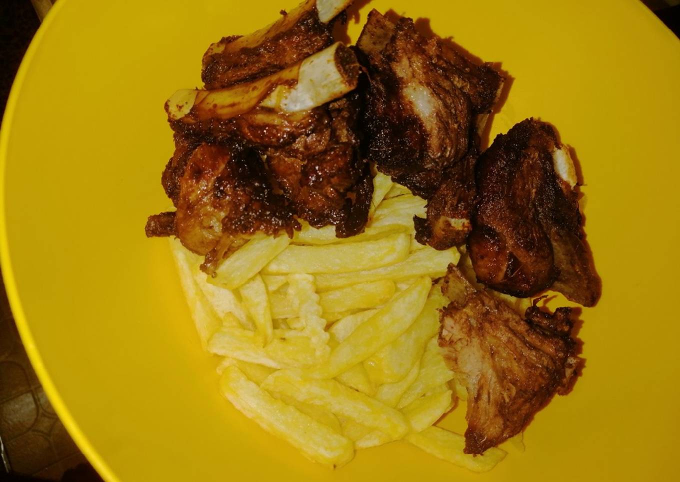 Oven grilled pork