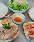 Tôm thịt cuốn bánh tráng