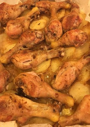 صورة لوصفة أفخاد دجاج بالبطاطا
