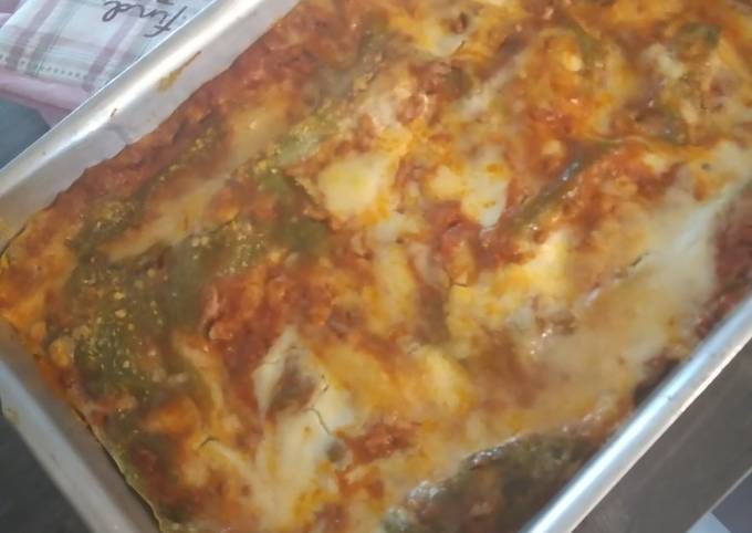 Lasagne con sfoglia di spinaci