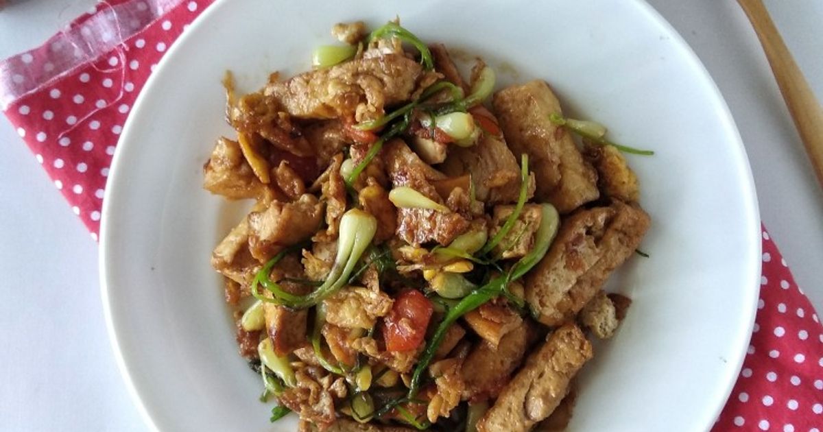 Tumis Kucai Tahu Goreng