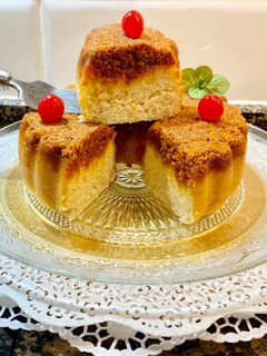 Una foto de Pastel de coco caramelizado, sin horno, “ sin gluten “