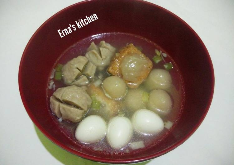 Cara Gampang Membuat Baso Aci Campur yang Bikin Ngiler