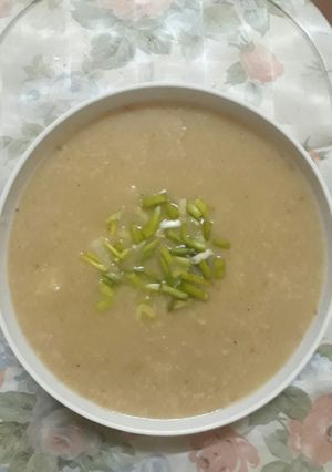 صورة لوصفة شوربة الجريش بدجاج والبطاطس