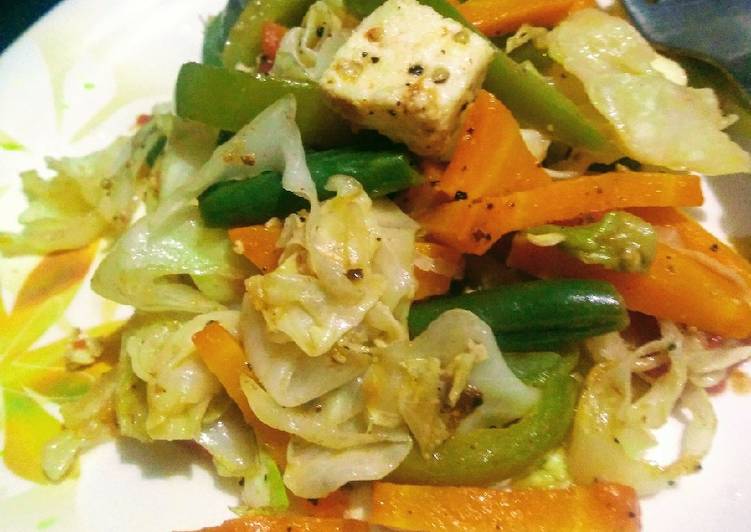 Paneer stir fry with vegetables