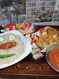 Chinese with shashlic sticks