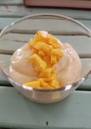 Una foto de Crema de mango