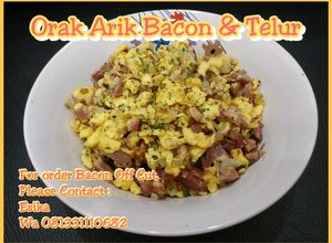 Foto resep Orak Arik Telur dan Bacon aka. Scrambled Egg with Bacon