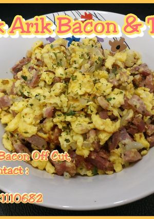 Foto resep Orak Arik Telur dan Bacon aka. Scrambled Egg with Bacon