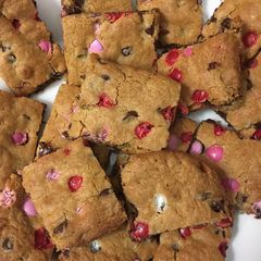 A picture of M&M Cookie Bars.