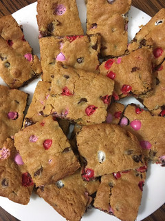 A picture of M&M Cookie Bars.