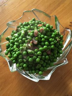 Una foto de Chícharos con tocino