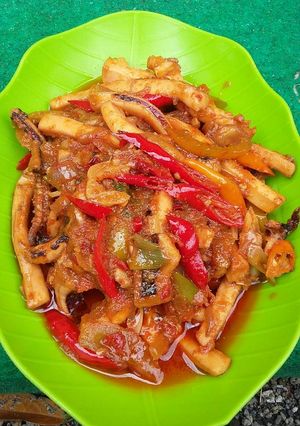 Foto resep Cumi Pedas Saos Tiram 🐙
