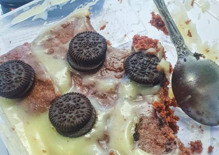 Banana red velvet kukus no mixer no oven