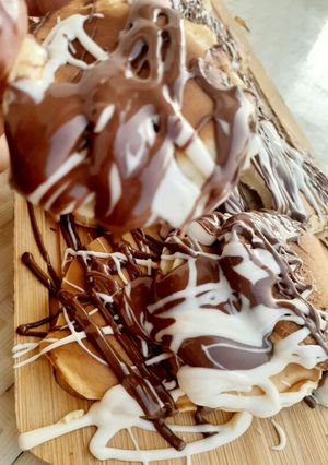 صورة لوصفة بان كيك او كريب او وافل او كعكه شوكولاته