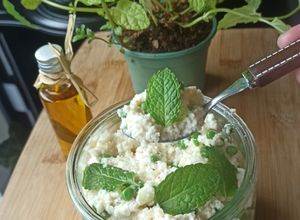 Une photo de Brousse à la menthe et aux petits pois