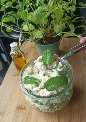 Une photo de Brousse à la menthe et aux petits pois