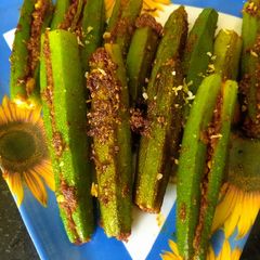 A picture of Stuffed ladyfingers(bhindi).