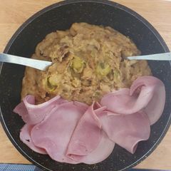 Brussel Sprout Bubble and Squeak A picture of Brussel Sprout Bubble and Squeak.