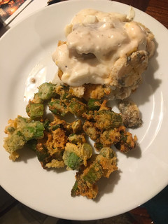 A picture of Southern fried okra.