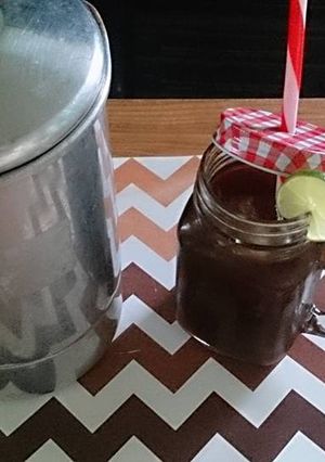 Una foto de Mazagrán (Bebida de café frío) Cafetera percoladora