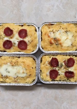 Foto resep Baked macaroni & cheese with smoke beef (3 jenis keju)