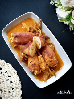 Foto resep Gulai Cumi Bunting Isi Tahu Putih