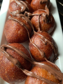 A picture of Chocolate Stuffed Puff puff.
