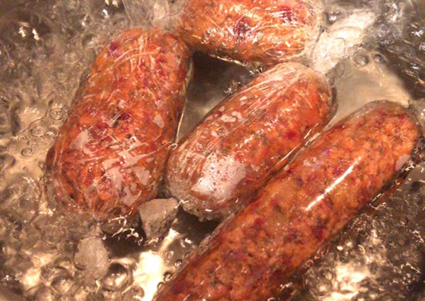 Chorizos vegetarianos de soja texturizada y lentejas!!!