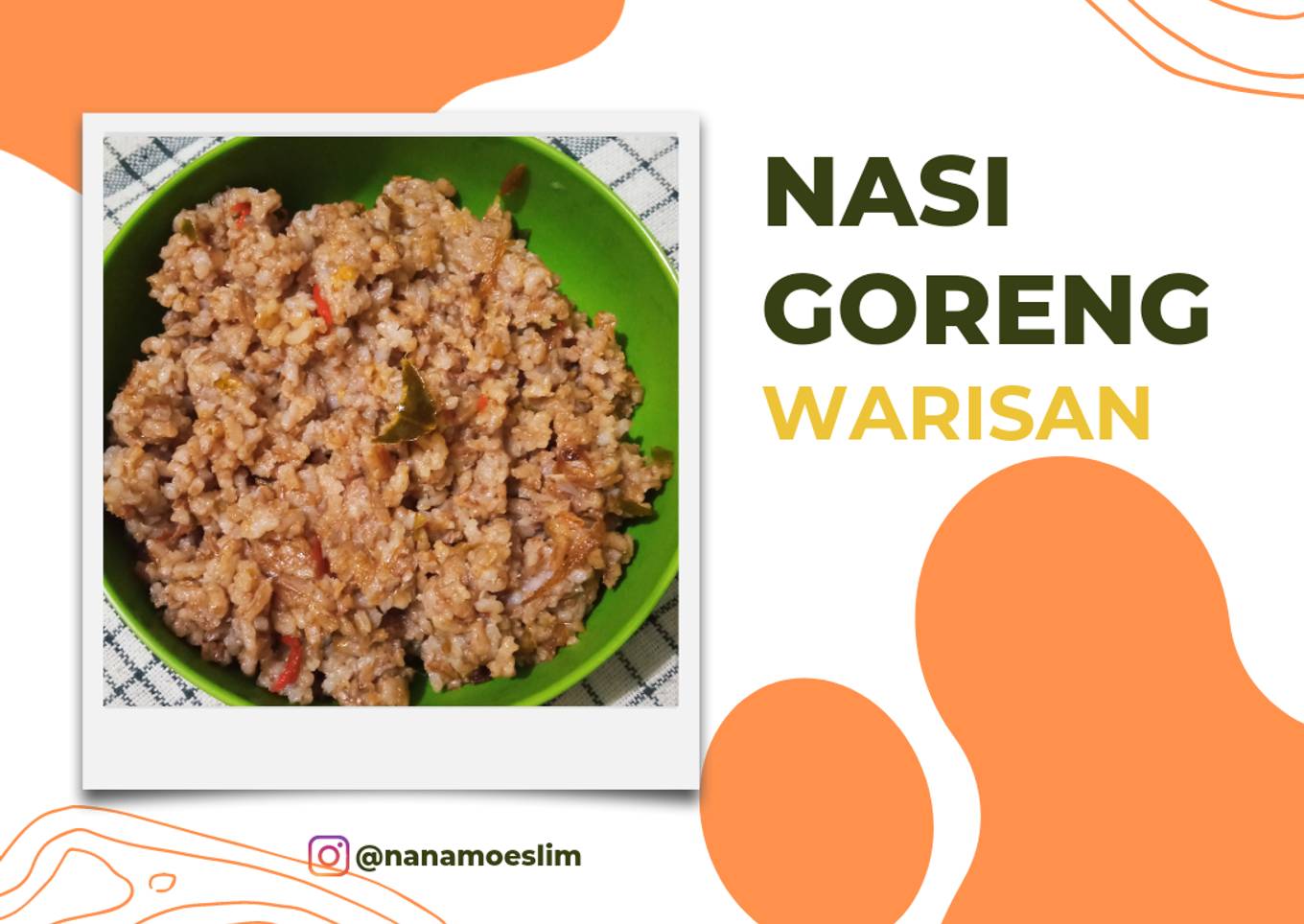 Nasi Goreng Warisan Dengan Nasi Merah