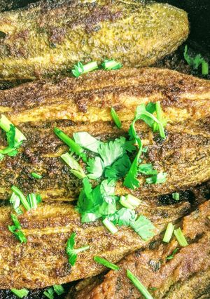 A picture of Bharwa karela (stuffed bitterguord).