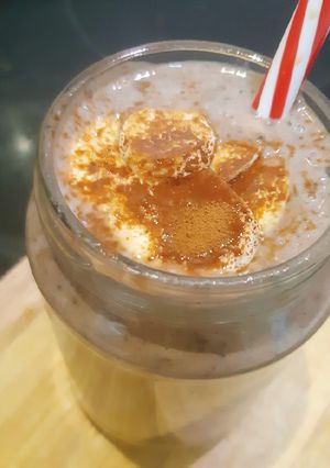 รูปของ Black bean-nana Mocha Smoothie 🥤 😋ถั่วดำ น้ำว้า มอคค่าสมูทตี้