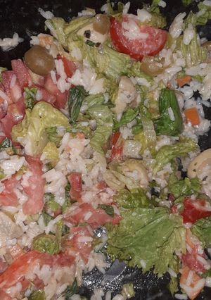 Una foto de Arroz con salteado veggie
