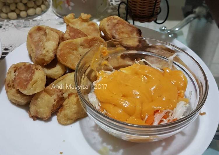 Resep Chicken Egg Roll ala HokBen + salad + sup tahu, Bisa Manjain Lidah