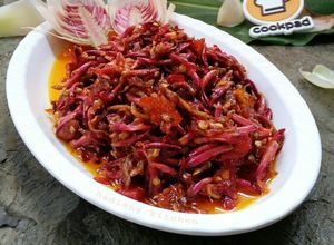 Foto resep Sambal Tumis Bunga Kecombrang Teri Nasi