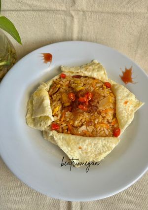 Foto resep Nasi Goreng Selimut Merah Putih
