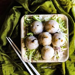 Sago Momos/Tapioca dumplings A picture of Sago Momos/Tapioca dumplings.