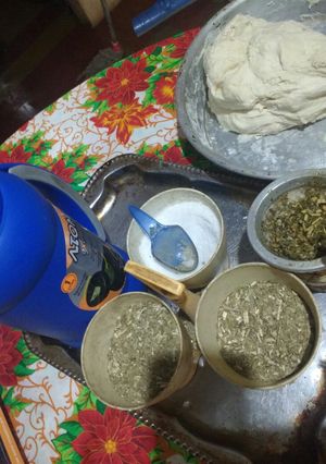 Una foto de Torta frita con leche