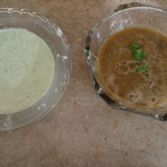 Hari chutney or hara raita A picture of Hari chutney or hara raita.