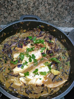 Una foto de Lubina al curry