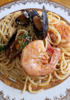 Una foto de Spaghetti Frutti di Mare