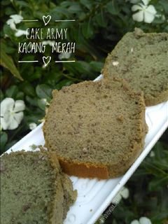 Foto resep Cake Army (Cake Kacang Merah)