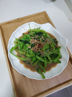 蝦醬炒通菜 的食譜成品照片