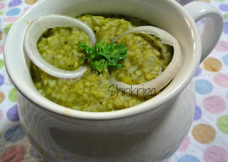 Millet and spinach khichdi:
