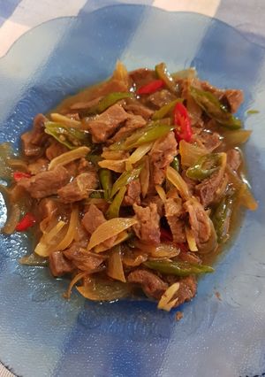 Foto resep Tumis daging sapi cabe hijau