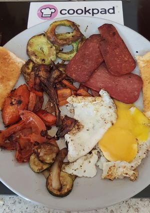 A picture of My Cooked Breakfast ❤️.